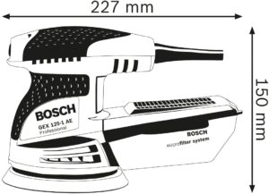 Bosch GEX 125-1 AE schéma et fiche technique